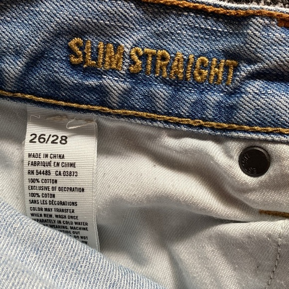 American Eagles Slim Straight Jeans Denim 100% Cotton Size US 26/28 - Pre-Loved - Picture 16 of 16
